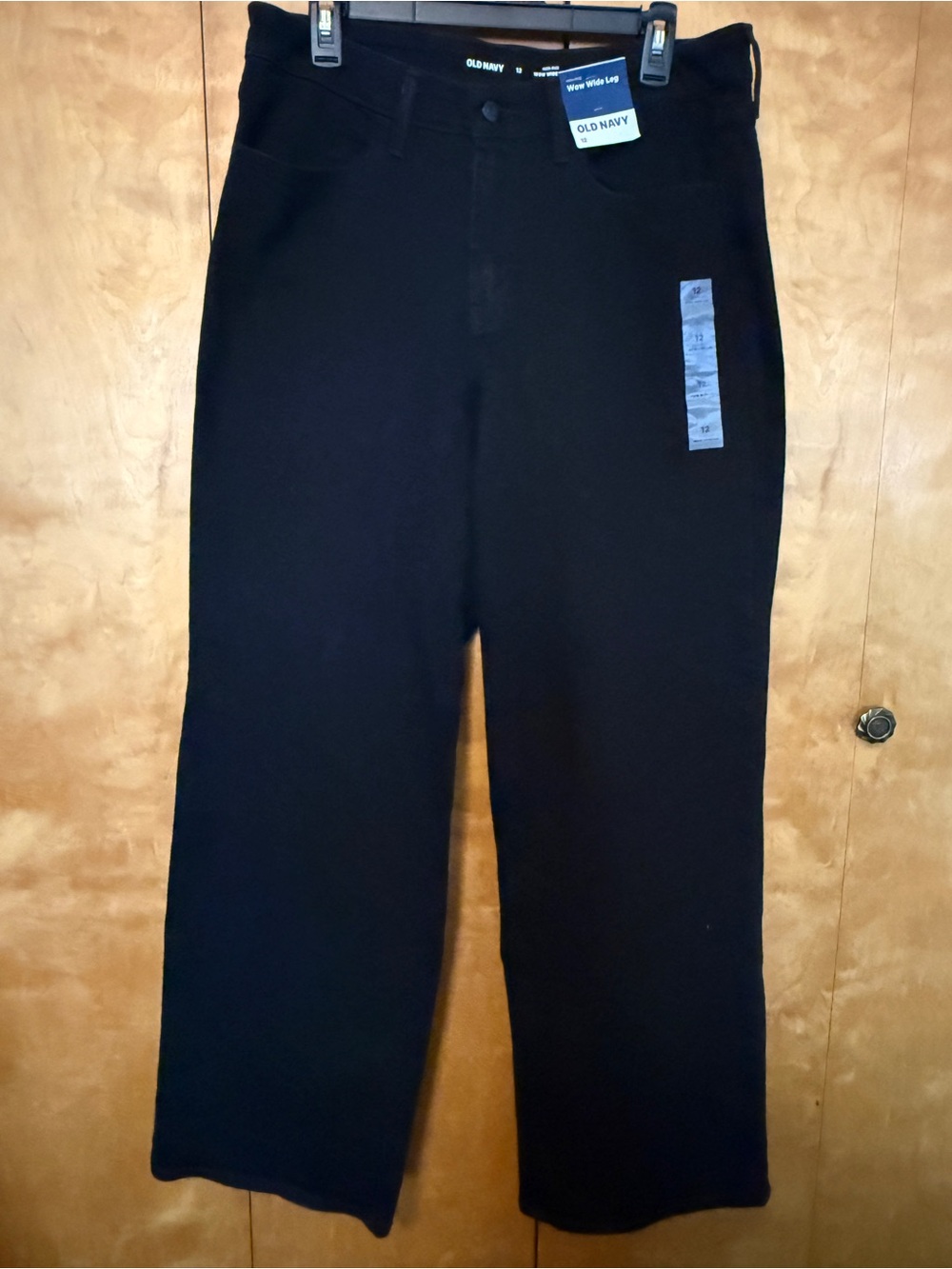 NWT - Old Navy Wow High Rise Black Wide-Leg Denim Jeans Size 12